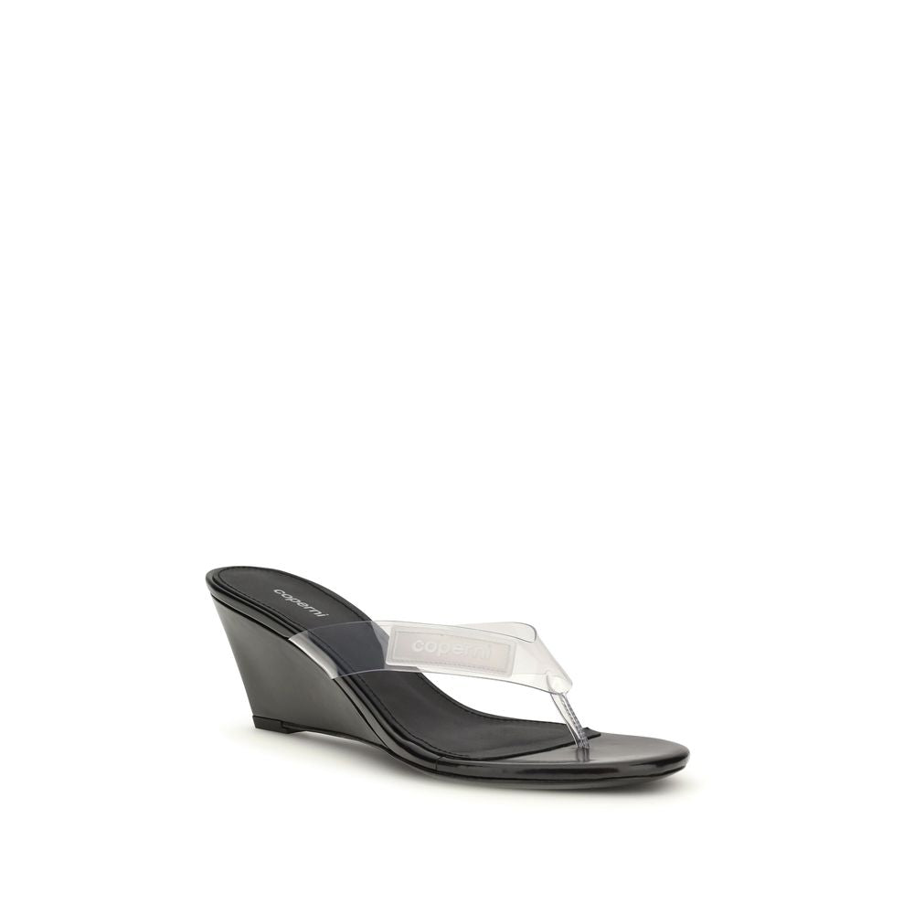 Coperni Black Pvc Flip-Flop Sandals | Regal Royce