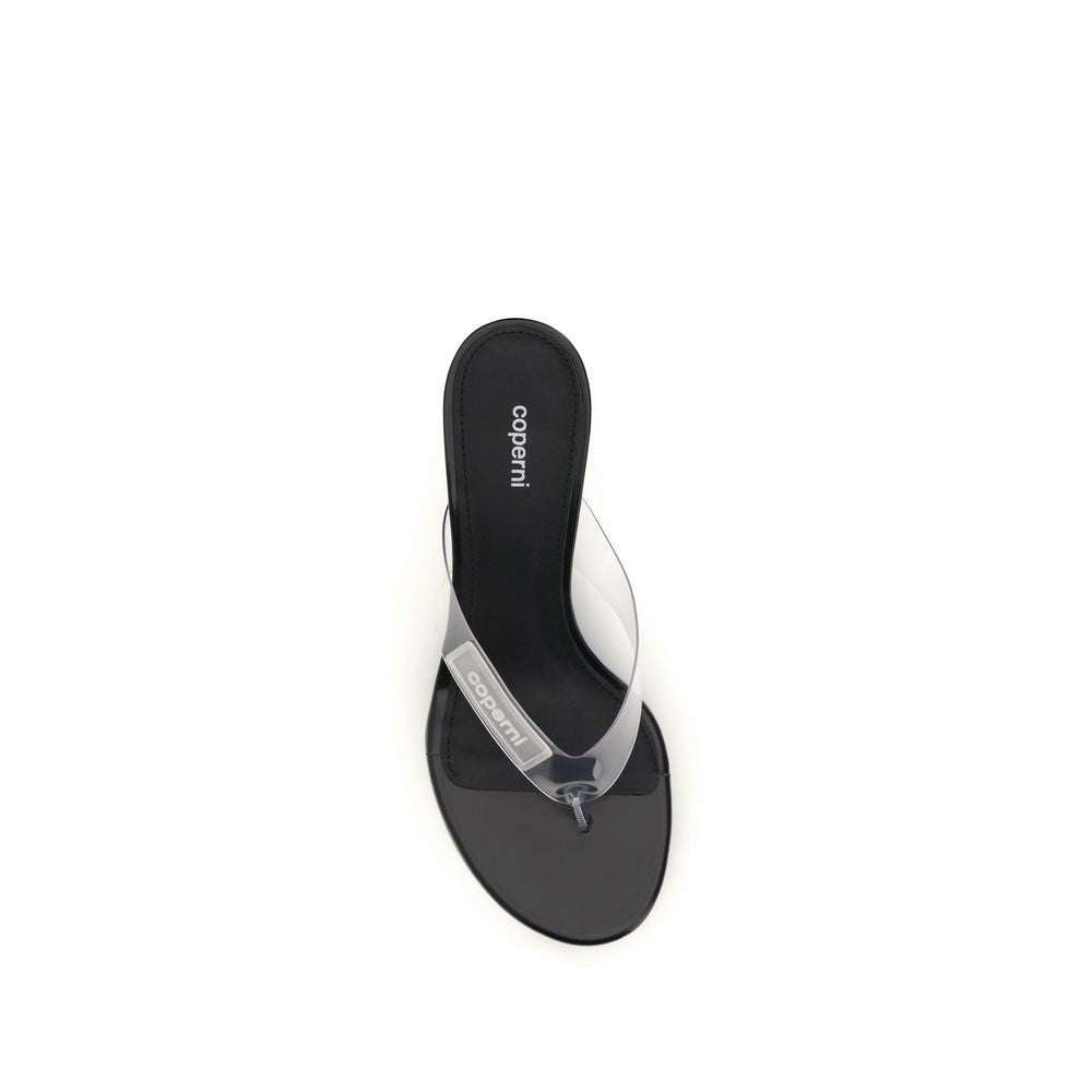 Coperni Black Pvc Flip-Flop Sandals | Regal Royce