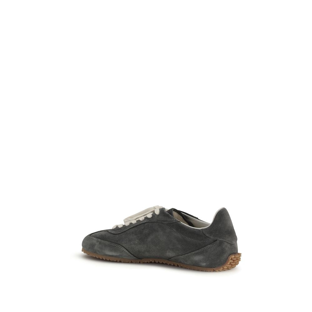 Axel Arigato Gray Calf Leather Bos Taurus Low Top Sneakers | Regal Royce