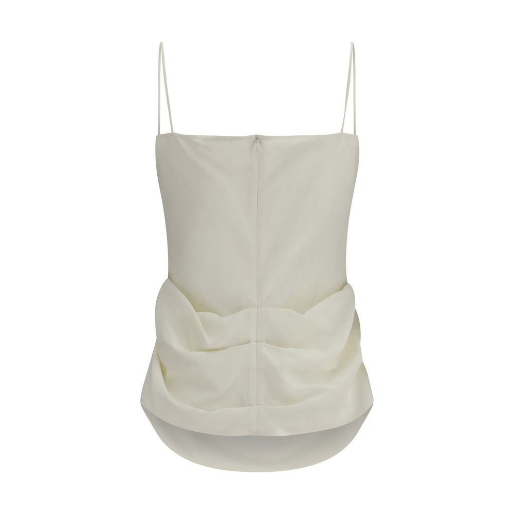 Magda Butrym Beige Silk Top | Regal Royce