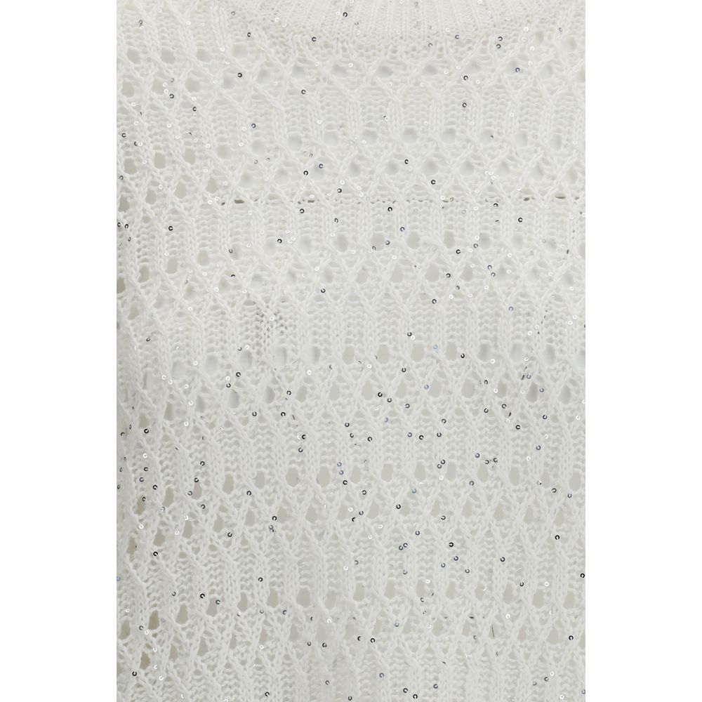 Brunello Cucinelli White Silk Sweatshirt | Regal Royce