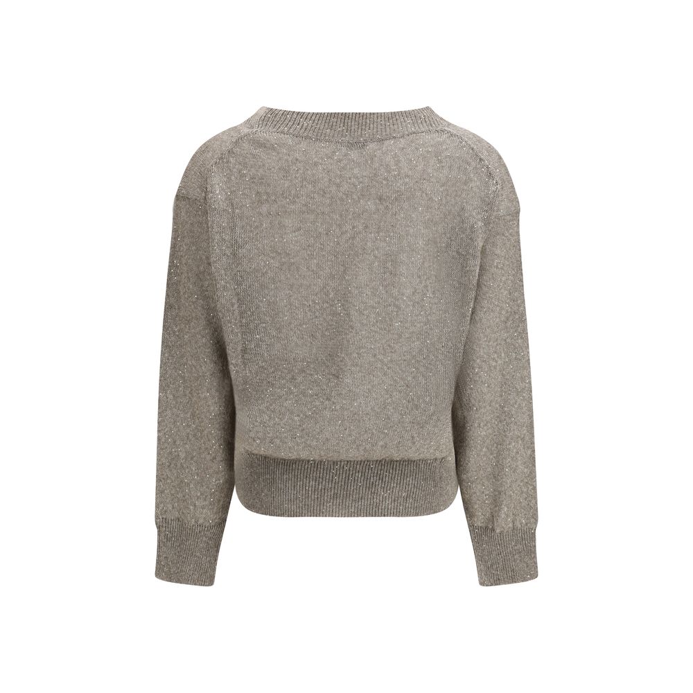 Brunello Cucinelli Brown Linen Sweatshirt | Regal Royce
