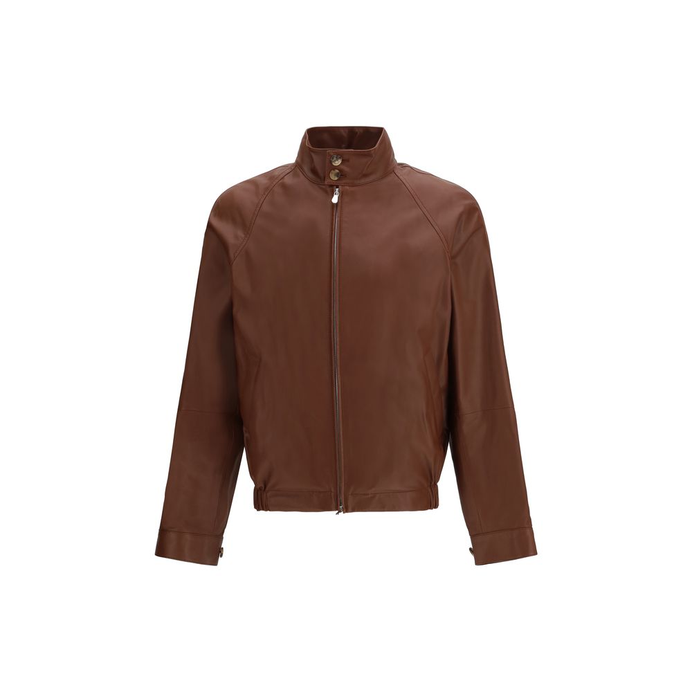 Brunello Cucinelli Brown Lamb Ovis Aries Aries Bomber | Regal Royce