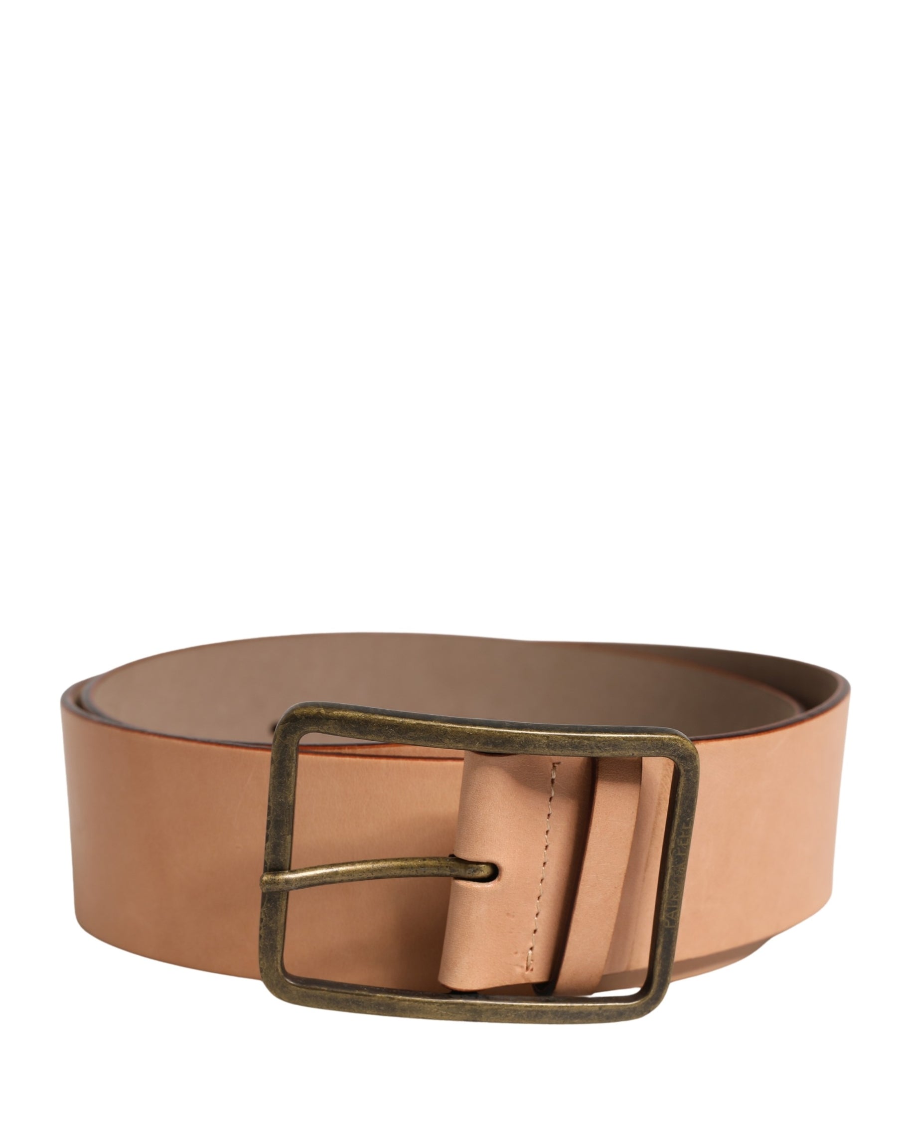 Patrizia Pepe Beige Genuine Leather Wide Waist Metal Buckle Belt | Regal Royce