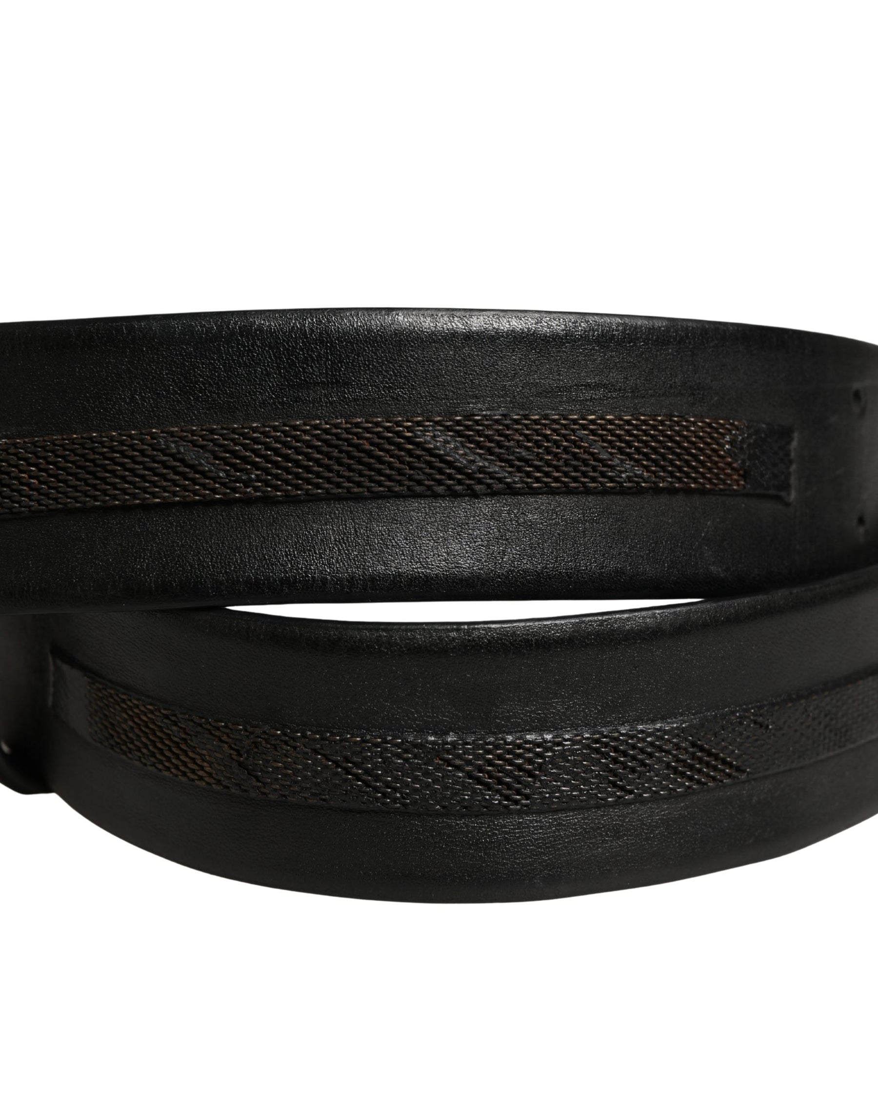 PLEIN SUD Black Leather Gold Metal Buckle Waist Women Belt | Regal Royce