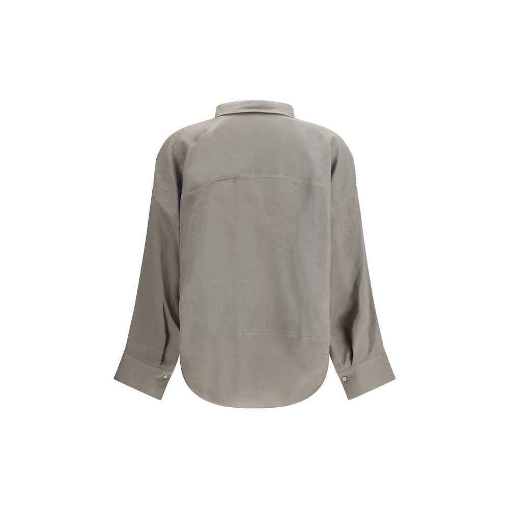 Brunello Cucinelli Bicolor Linen Blouse | Regal Royce