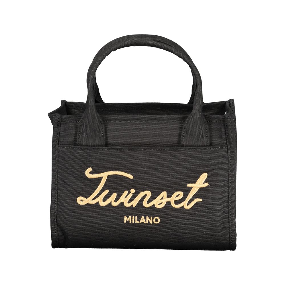 Twinset Black Cotton Women Handbag | Regal Royce