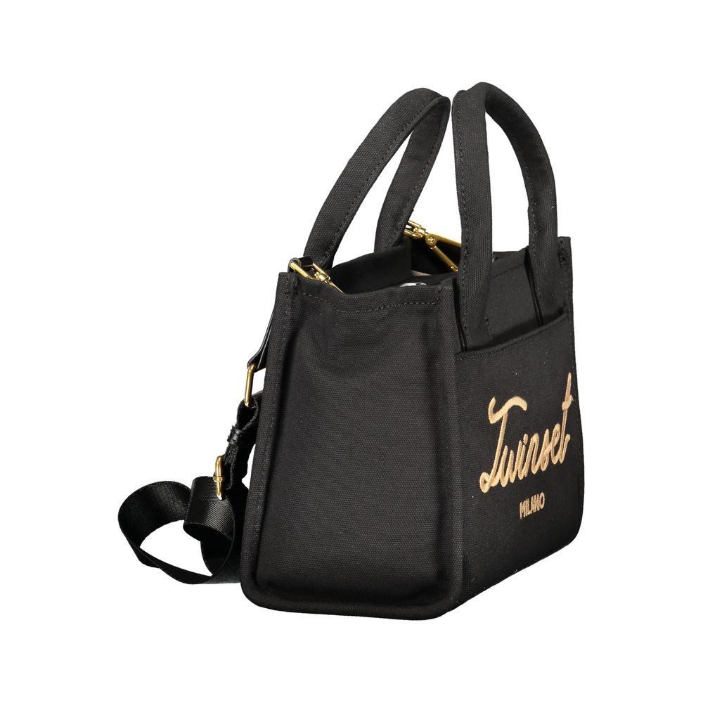 Twinset Black Cotton Women Handbag | Regal Royce
