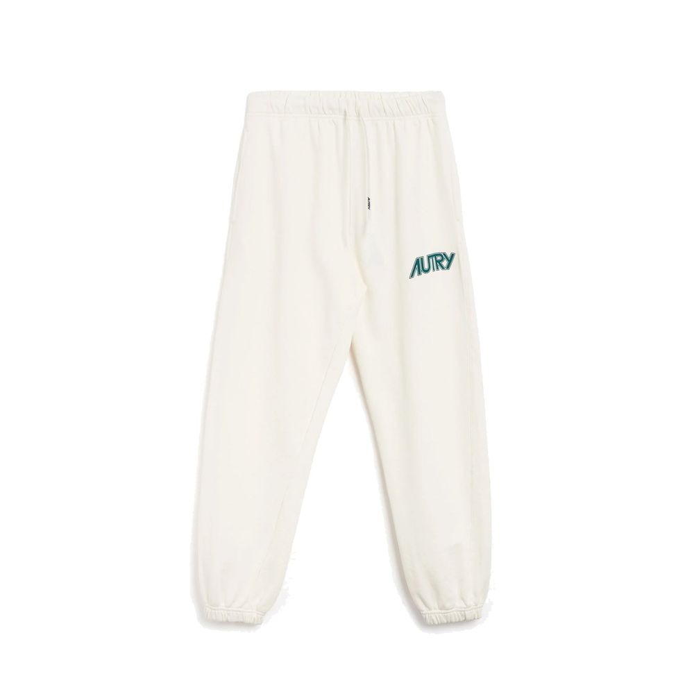 Autry White Cotton Joggers (Workout Pants) | Regal Royce
