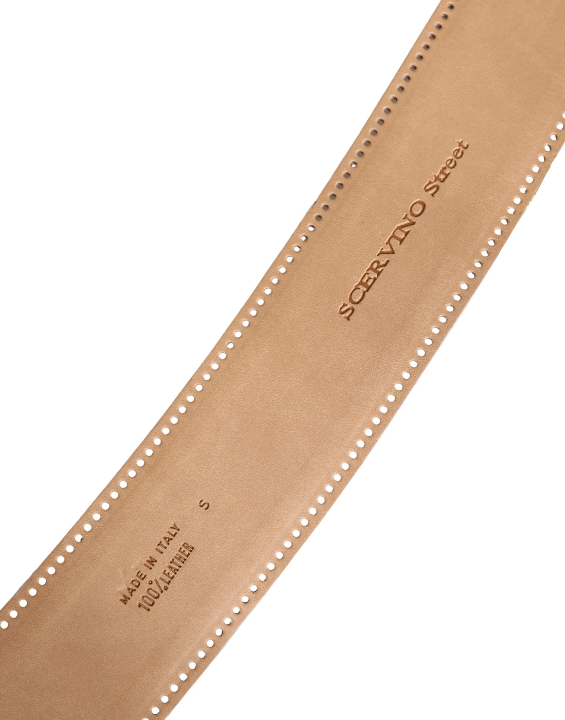 Scervino Street White Textured Leather Wide SilverMetal Buckle Belt | Regal Royce
