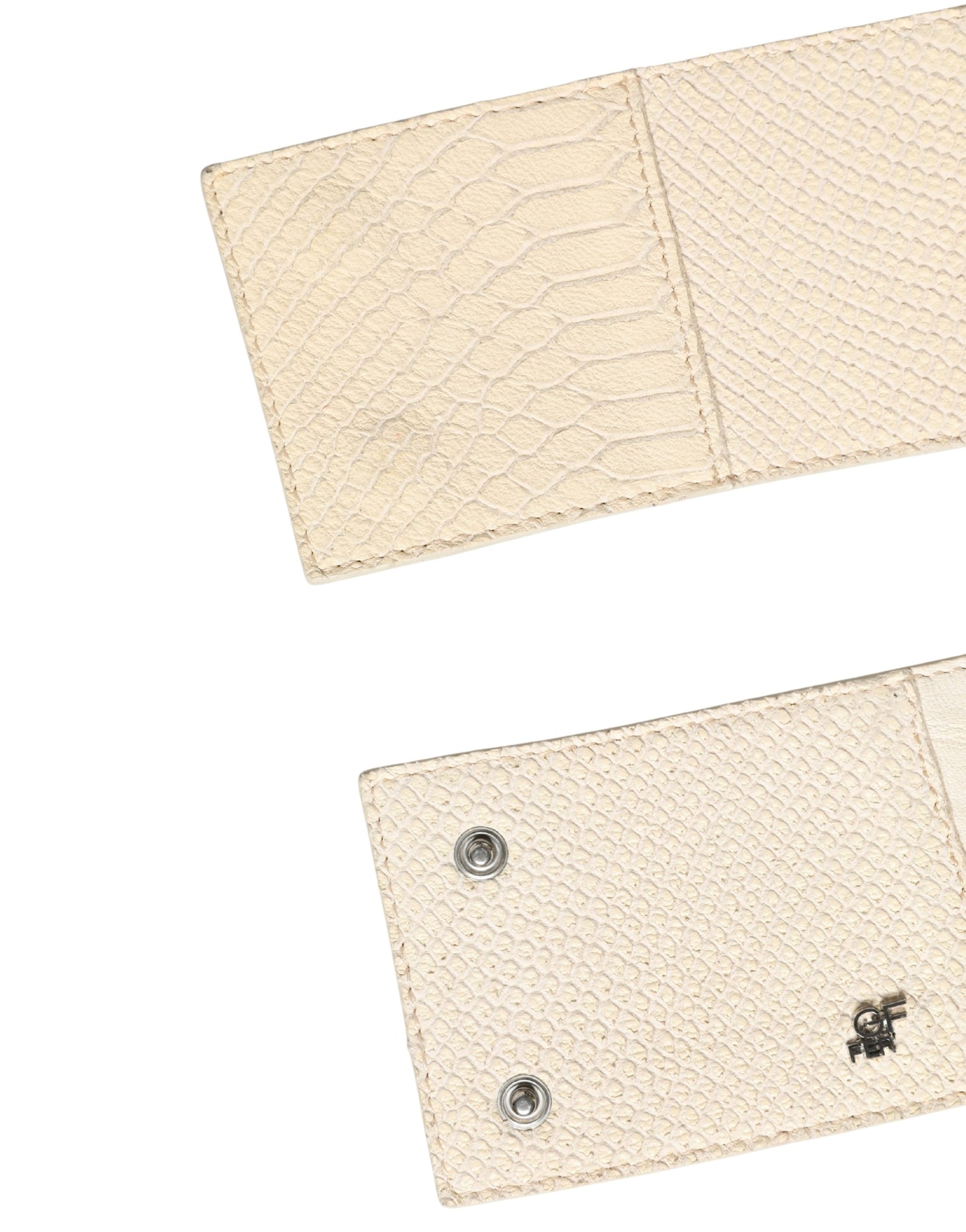 GF Ferre Off White Waxed Cotton Wide Fashion Waistband Belt | Regal Royce