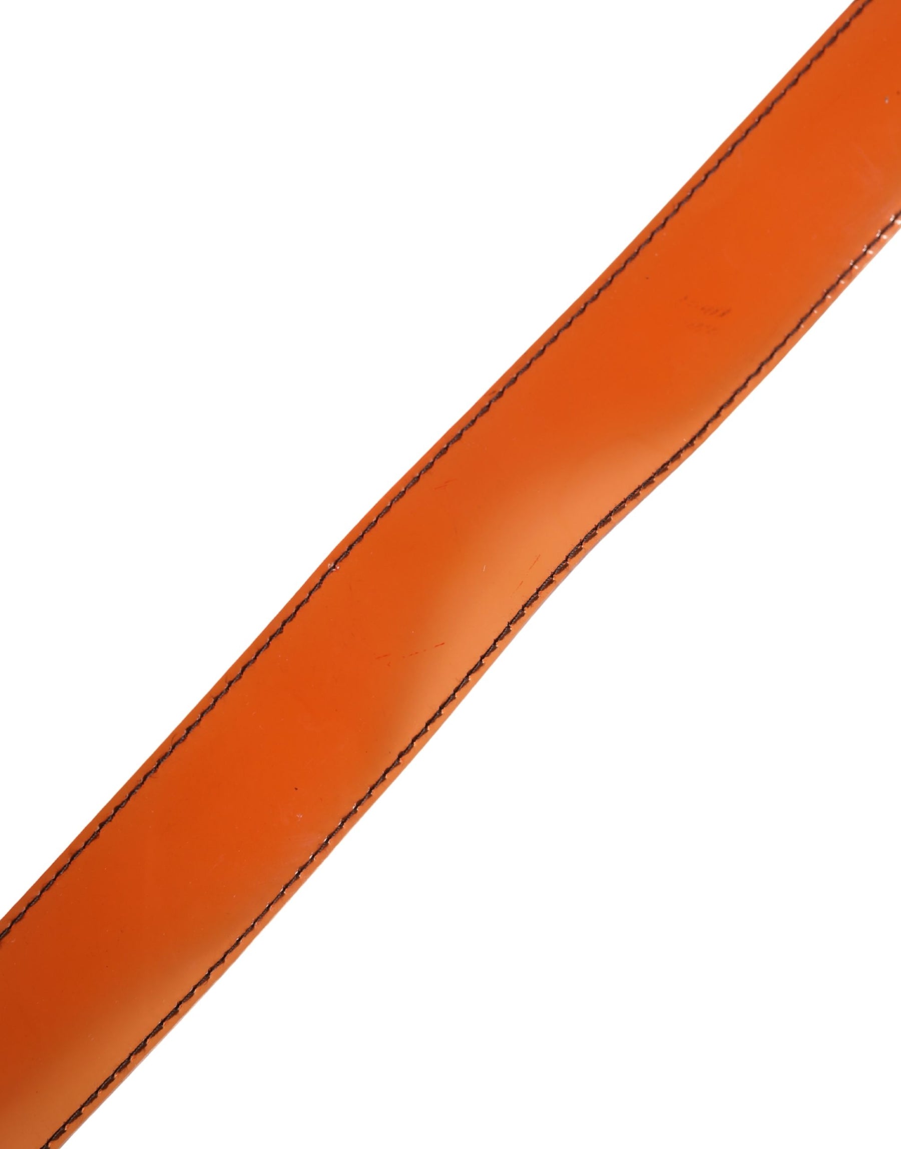 Miu Miu Orange PVC Waist Women Cintura Square Buckle Belt | Regal Royce