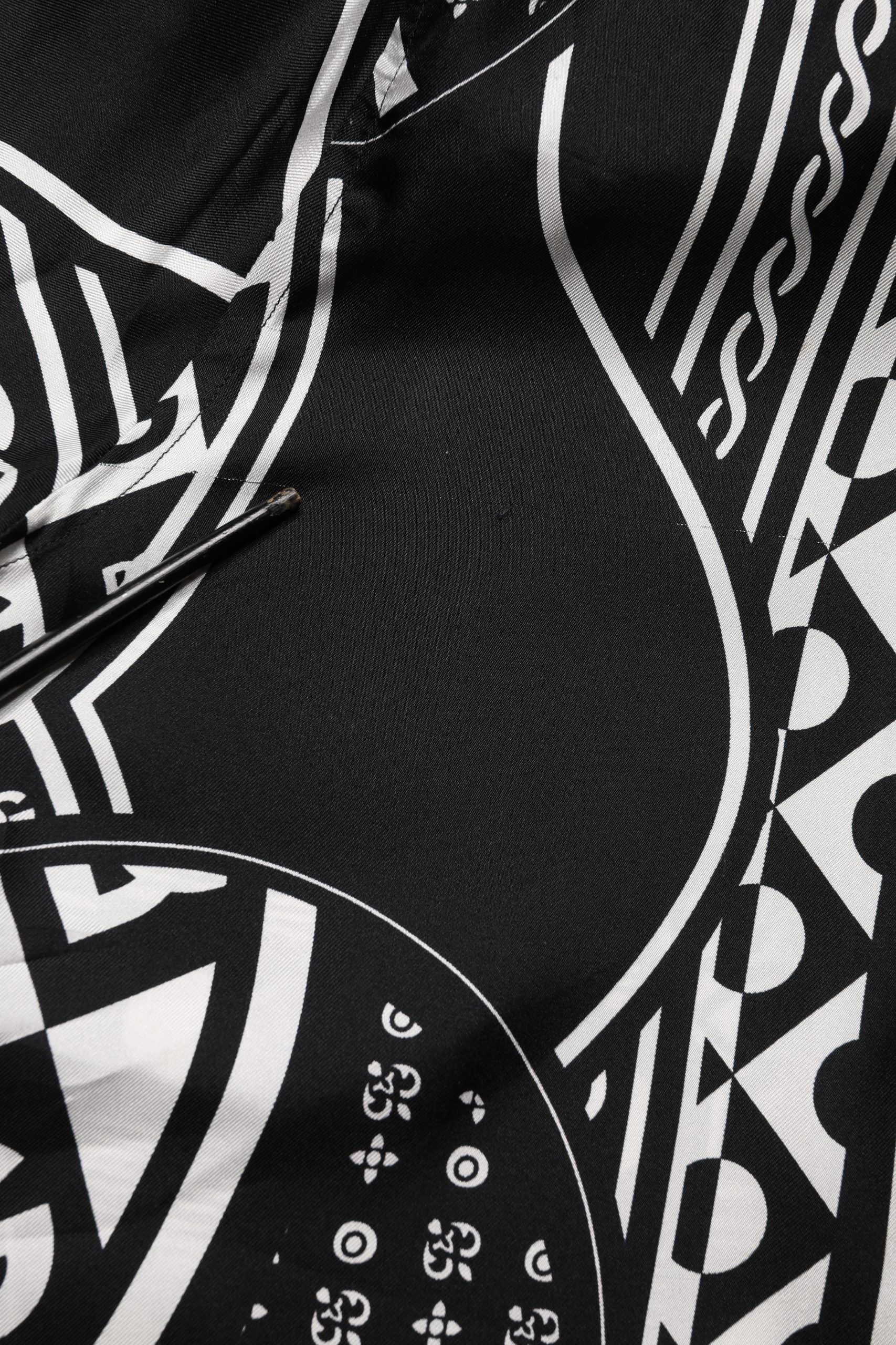 Dolce & Gabbana Black Silk Logo Print Short Sleeves Shirt | Regal Royce