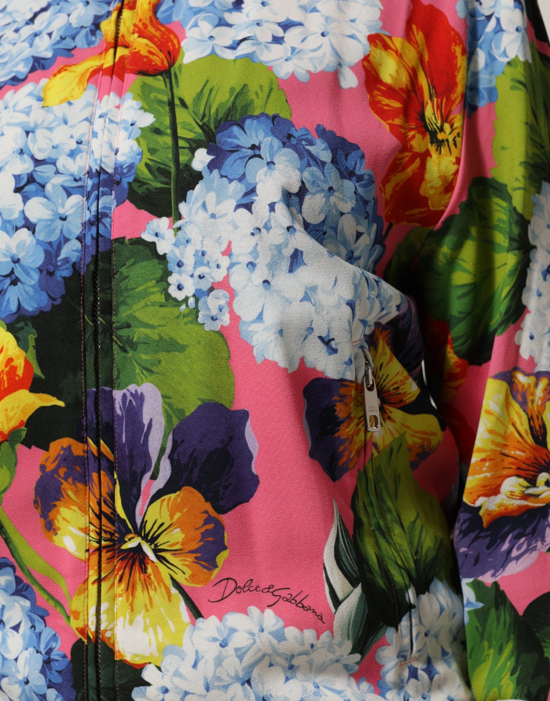 Dolce & Gabbana Multicolor Floral Print Zip Cardigan Jacket | Regal Royce