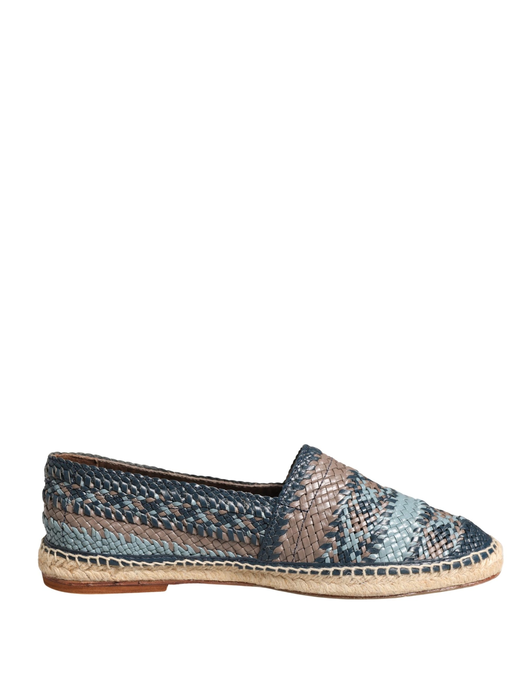 Dolce & Gabbana Blue Gray Slip On Buffalo Espadrille Shoes | Regal Royce