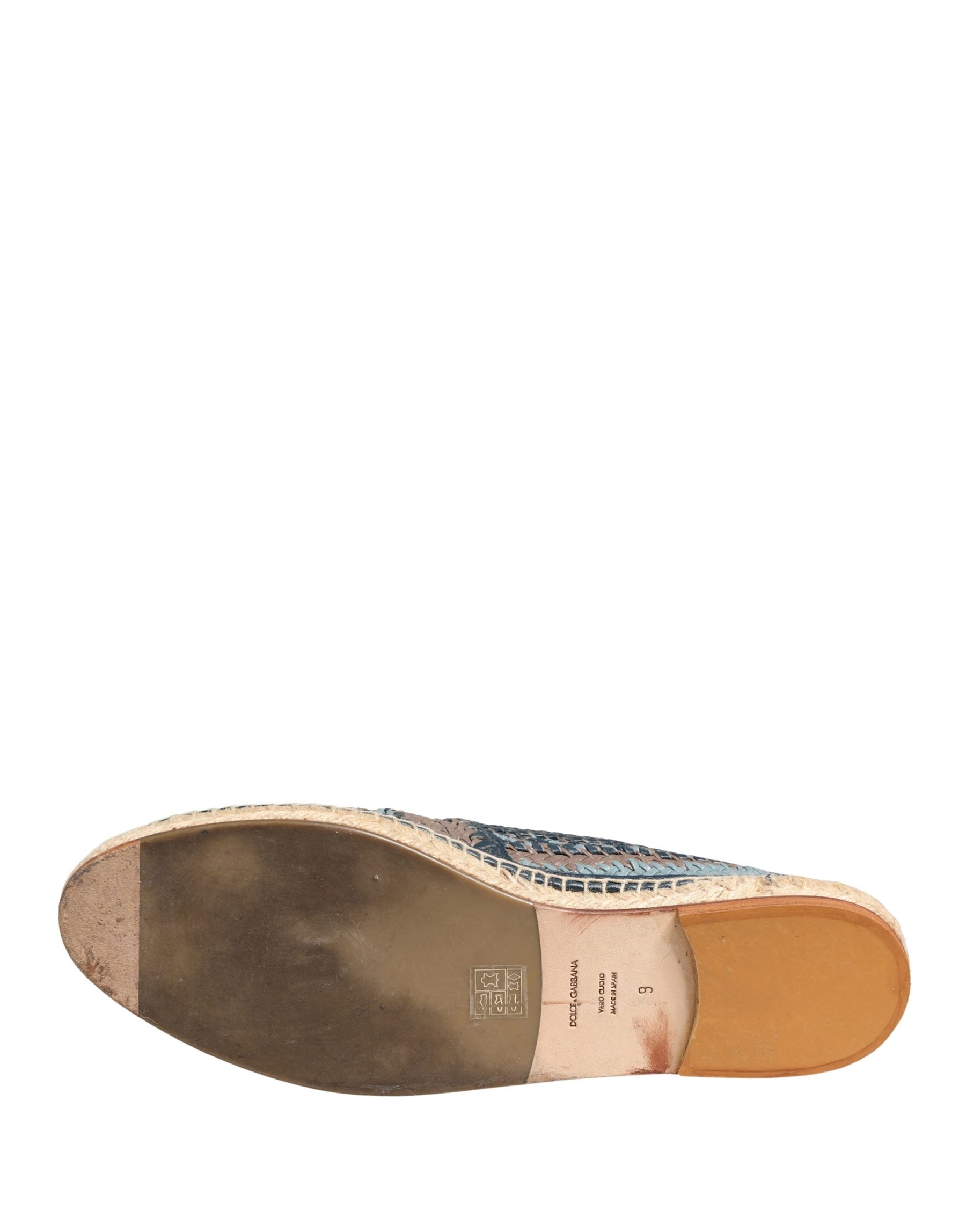 Dolce & Gabbana Blue Gray Slip On Buffalo Espadrille Shoes | Regal Royce