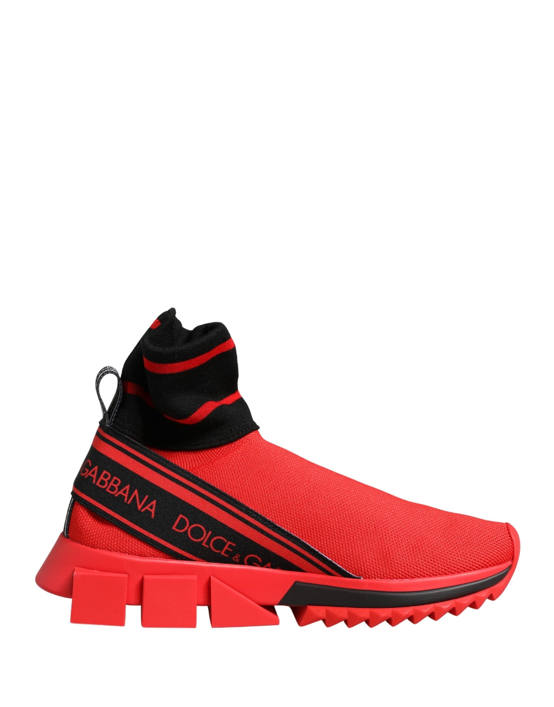 Dolce & Gabbana Red Black Sorrento Socks Sneakers Shoes | Regal Royce