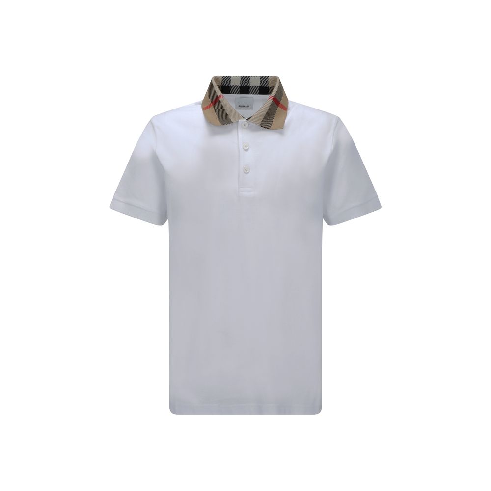 Burberry White Cotton Polo Shirt | Regal Royce