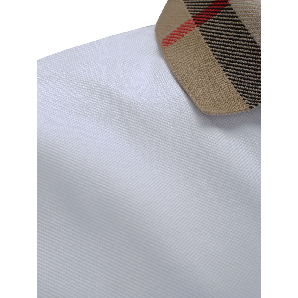 Burberry White Cotton Polo Shirt | Regal Royce