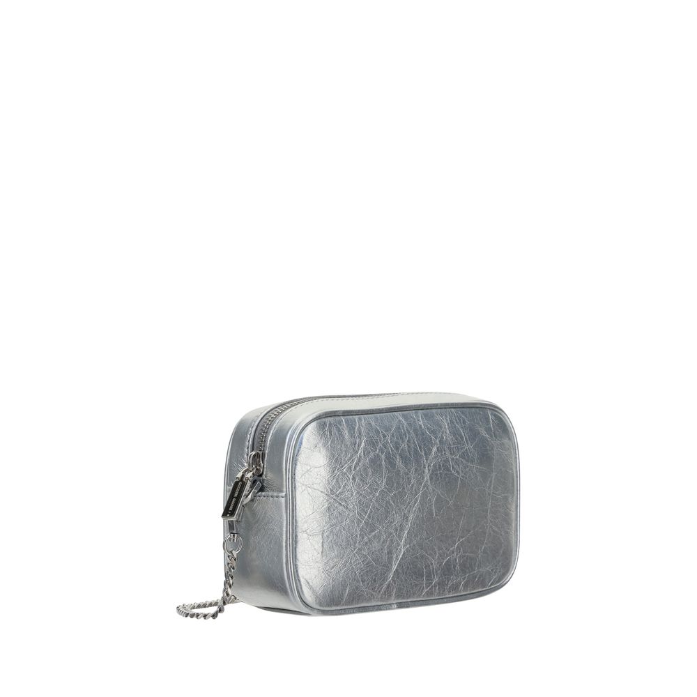 Golden Goose Gray Calf Leather Bos Taurus Shoulder Bag | Regal Royce