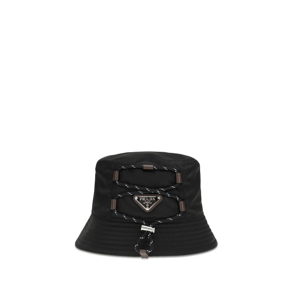 Prada Black Recycled Polyamide Bucket Hat | Regal Royce