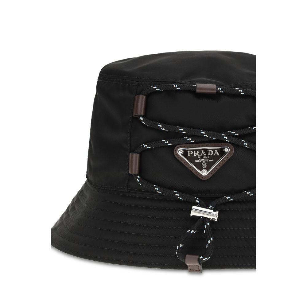 Prada Black Recycled Polyamide Bucket Hat | Regal Royce