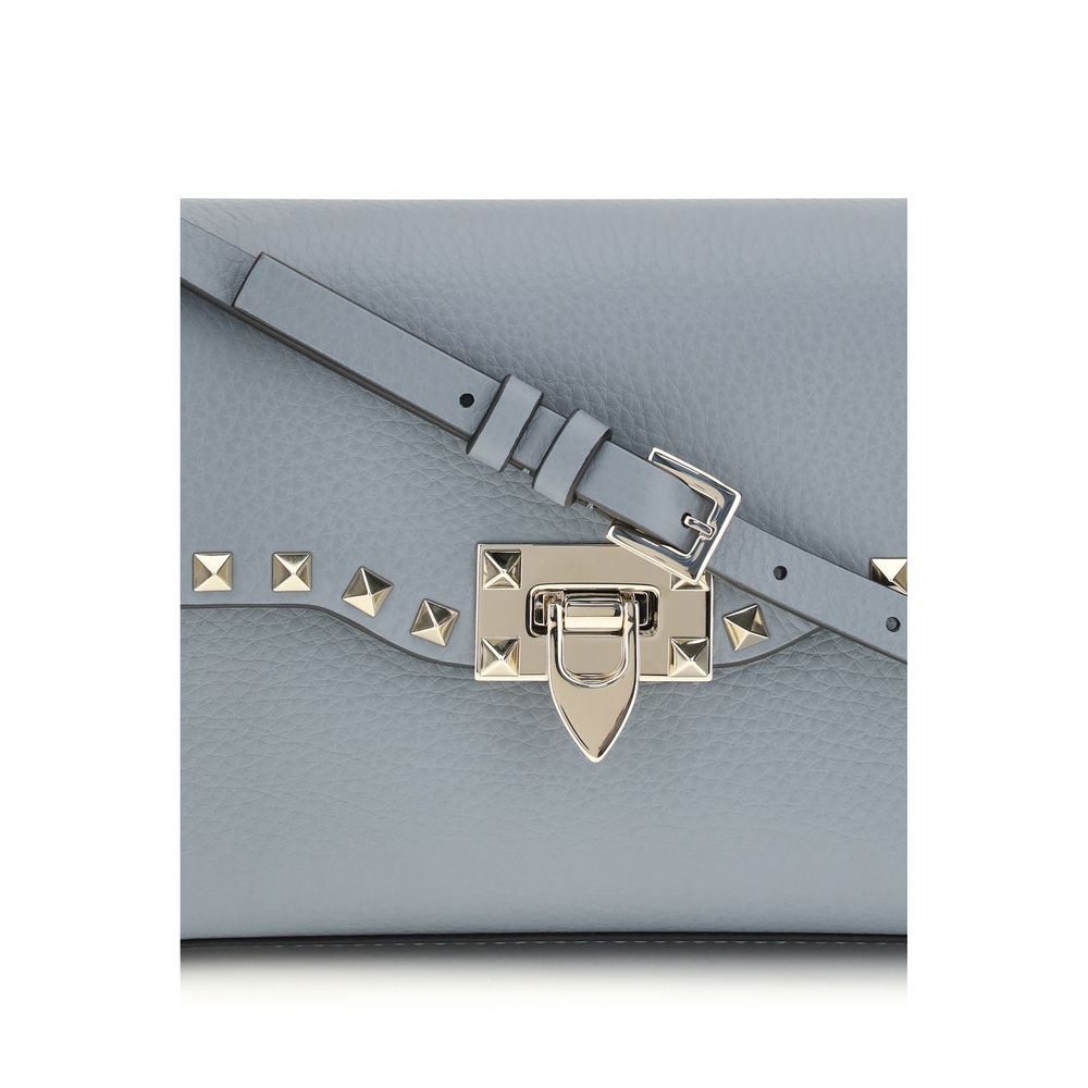 Valentino Garavani Blue Calf Leather Bos Taurus Shoulder Bag | Regal Royce