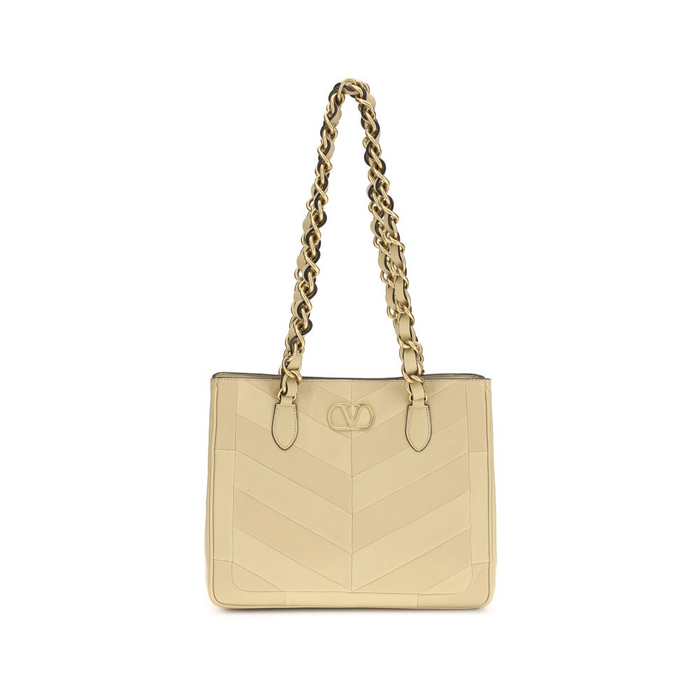 Valentino Garavani Gold Napa Leather / Calf Bos Taurus Shoulder Bag | Regal Royce