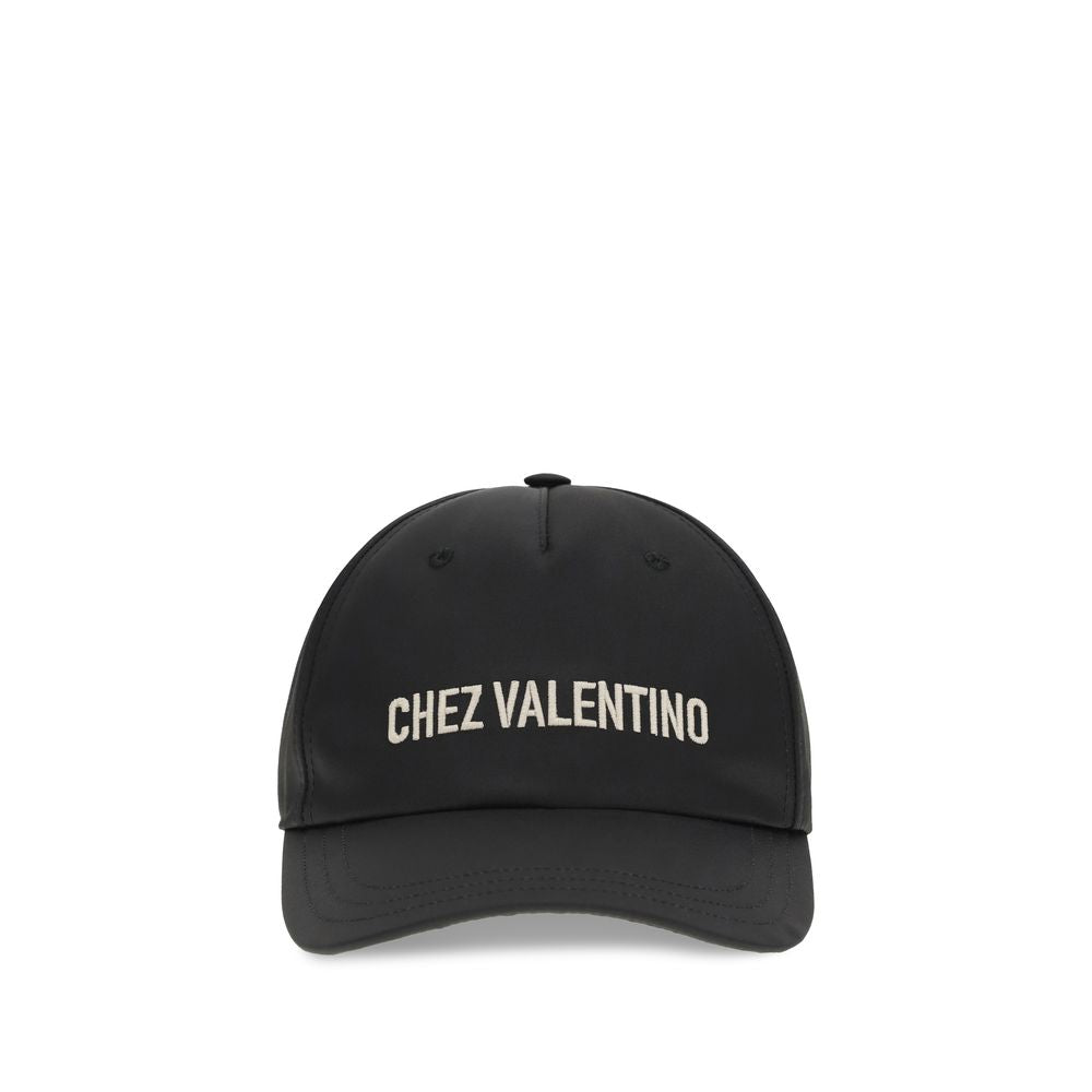 Valentino Garavani Black Cotton Cap (Baseball Hat) | Regal Royce