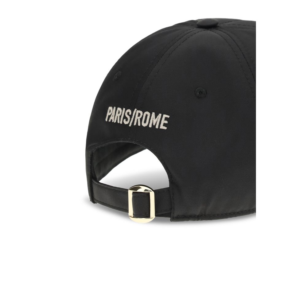 Valentino Garavani Black Cotton Cap (Baseball Hat) | Regal Royce