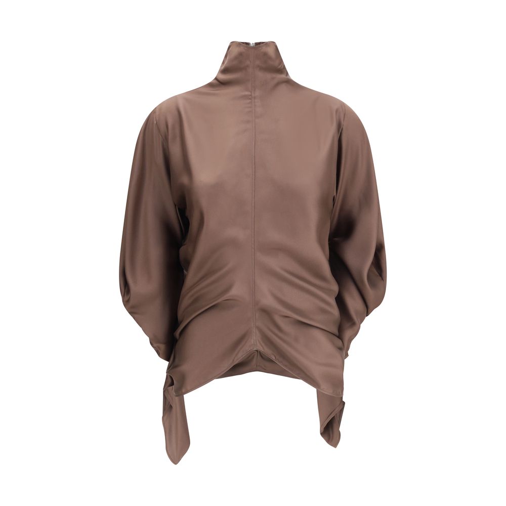 The Row Brown Silk Blouse | Regal Royce