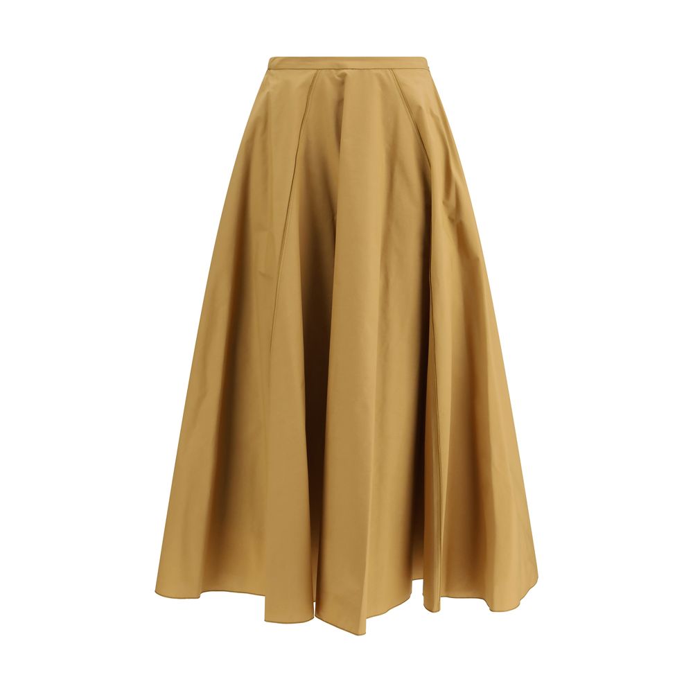 Forte_Forte Beige Cotton Long Skirt | Regal Royce
