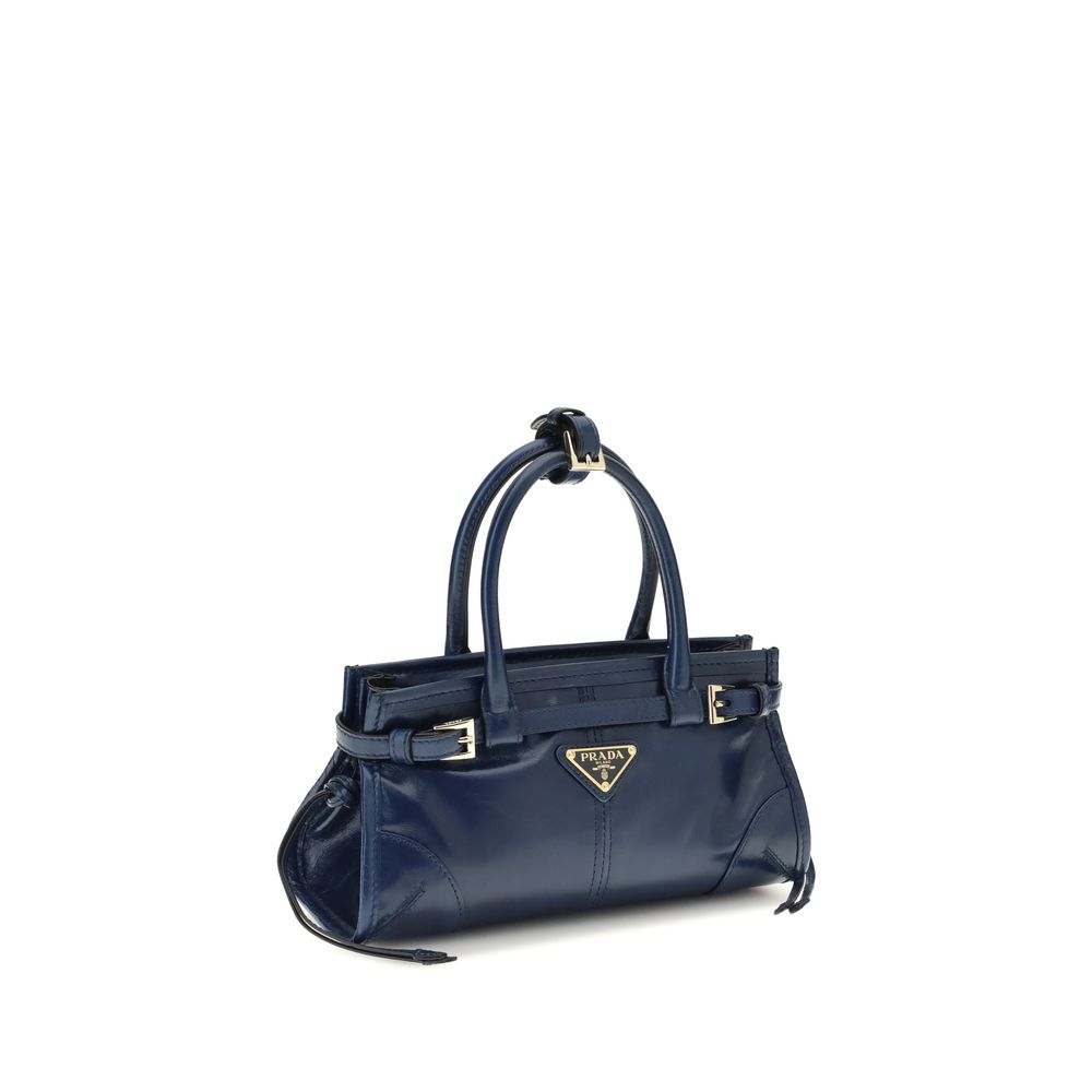 Prada Blue Calf Leather Bos Taurus Handbag | Regal Royce