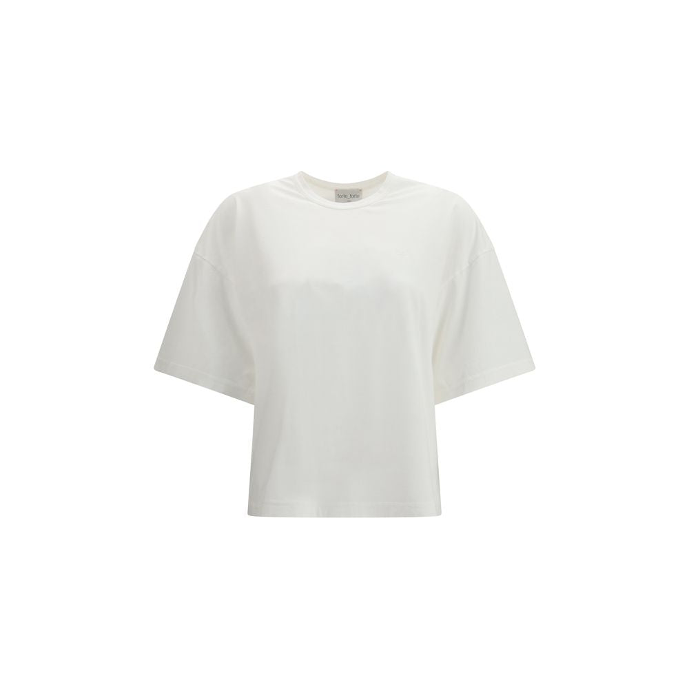 Forte_Forte White Cotton T-Shirt | Regal Royce