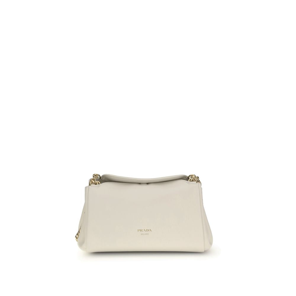 Prada White Calf Leather Bos Taurus Shoulder Bag | Regal Royce
