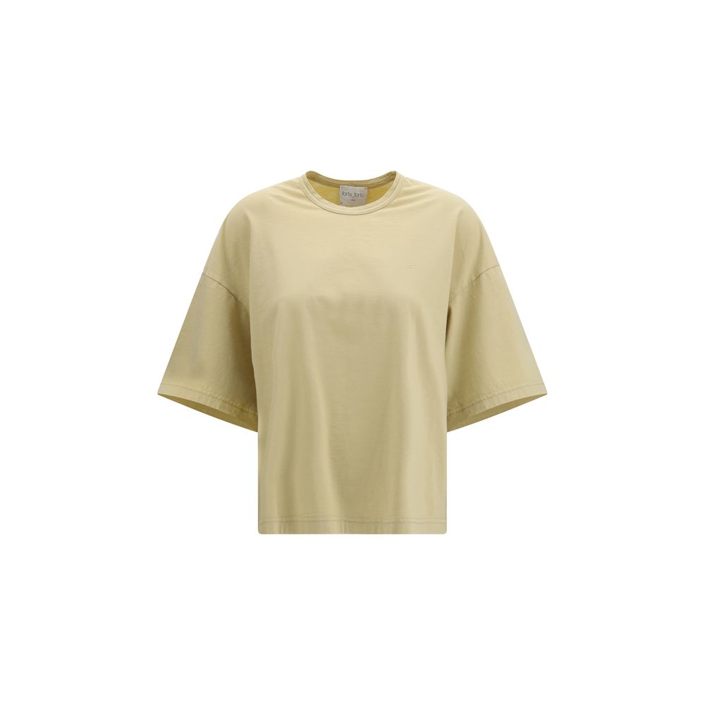 Forte_Forte Beige Cotton T-Shirt | Regal Royce