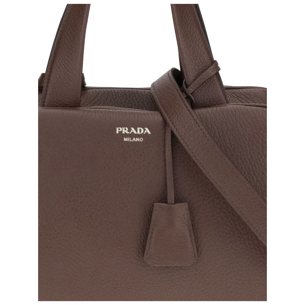 Prada Brown Calf Leather Bos Taurus Handbag | Regal Royce