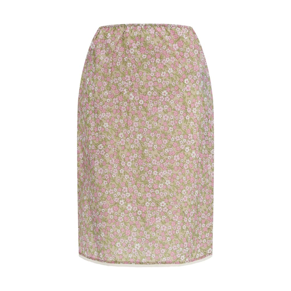 Prada Multicolor Nylon Midi Skirt | Regal Royce