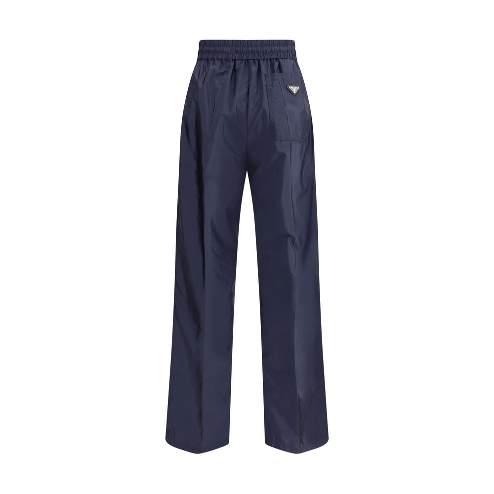 Prada Blue Recycled Polyamide Casual Pants | Regal Royce