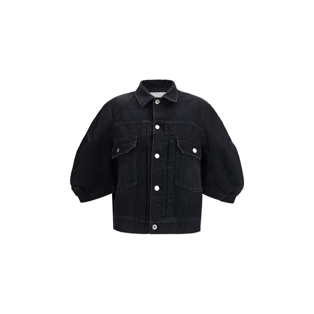 Sacai Black Cotton Denim Jacket | Regal Royce