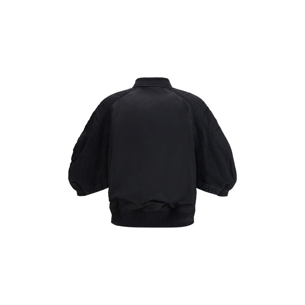 Sacai Black Cotton Denim Jacket | Regal Royce