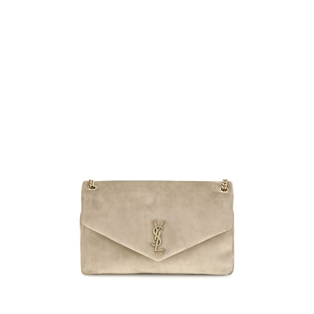 Saint Laurent Beige Calf Leather Bos Taurus Shoulder Bag | Regal Royce
