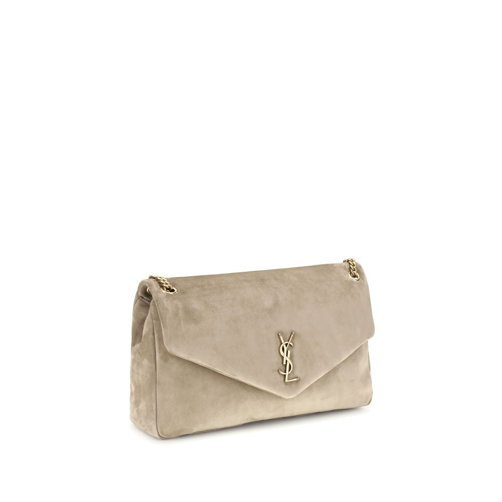 Saint Laurent Beige Calf Leather Bos Taurus Shoulder Bag | Regal Royce