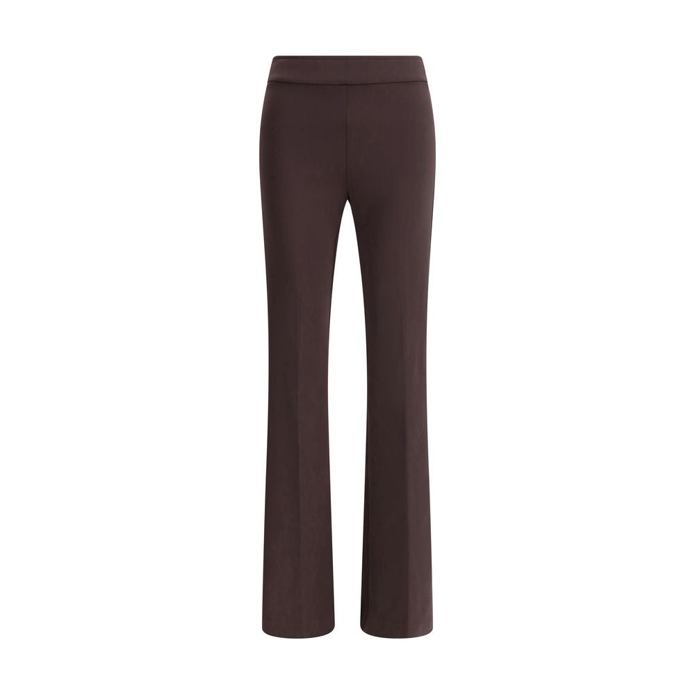 Avenue Montaigne Brown Elastane Flared Pants | Regal Royce