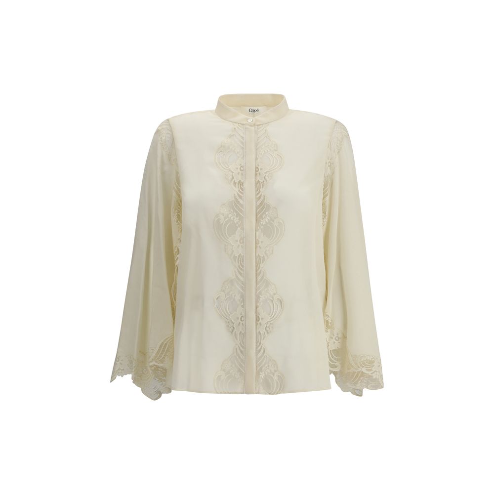 Chloé Beige Silk Blouse | Regal Royce