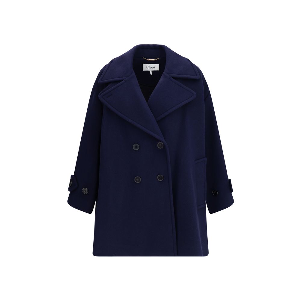 Chloé Blue Wool Coat | Regal Royce