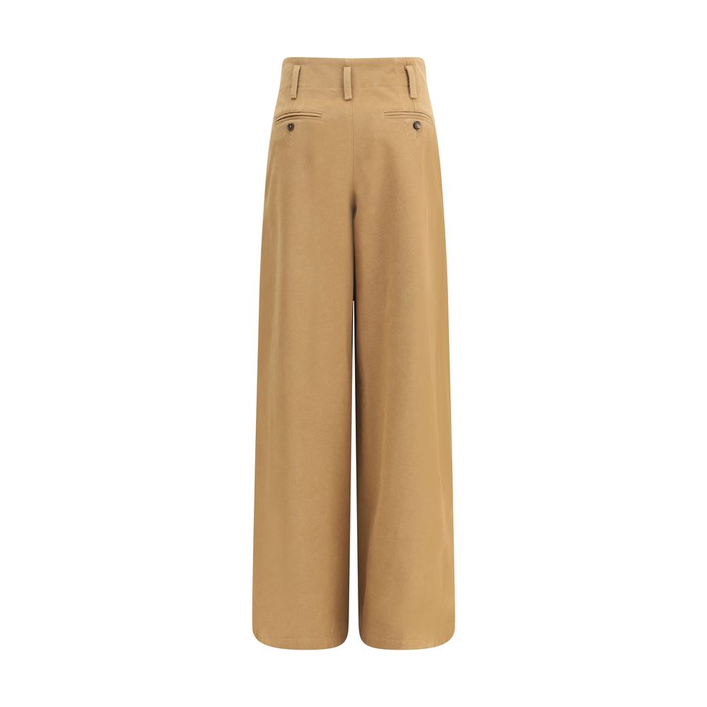 Chloé Beige Cotton Casual Pants | Regal Royce