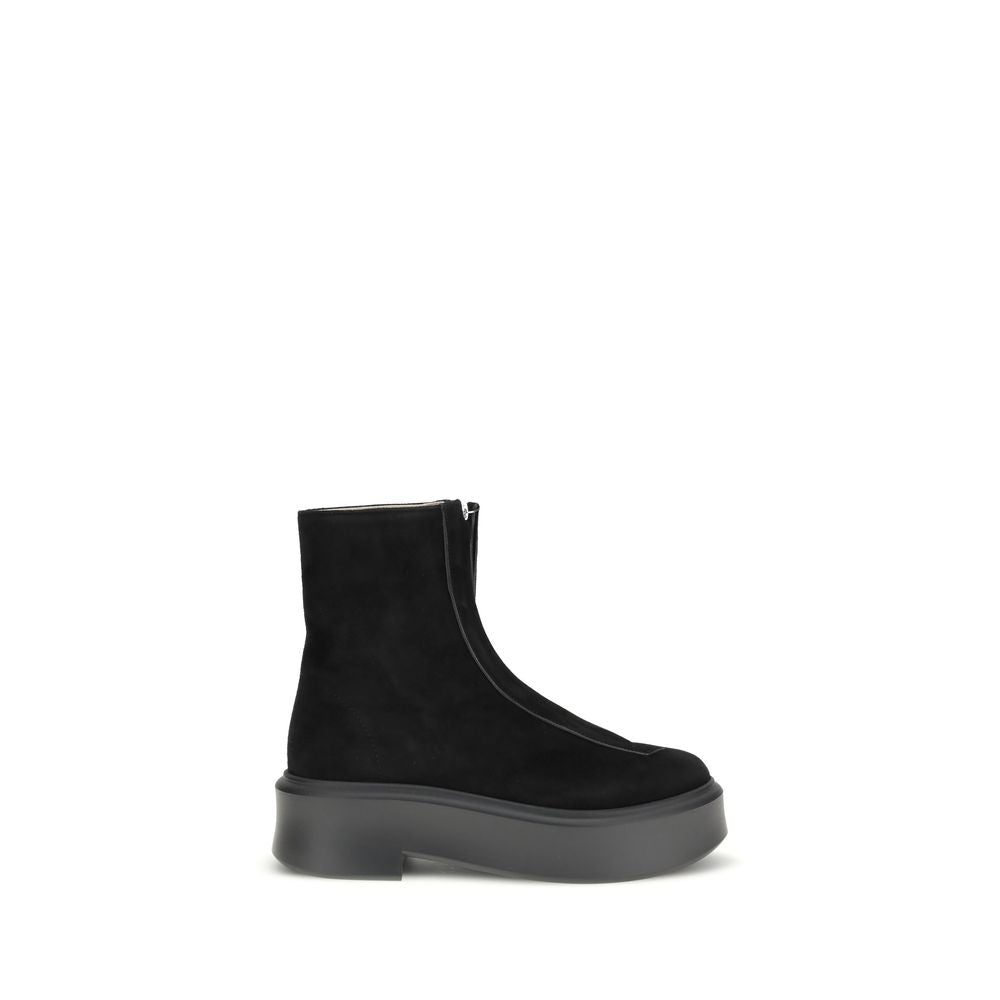 The Row Black Rubber Ankle Boots | Regal Royce