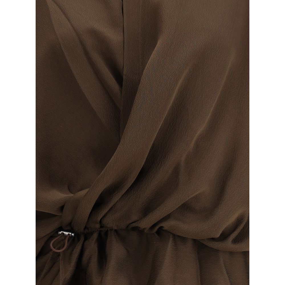 Petar Petrov Brown Silk Blouse | Regal Royce