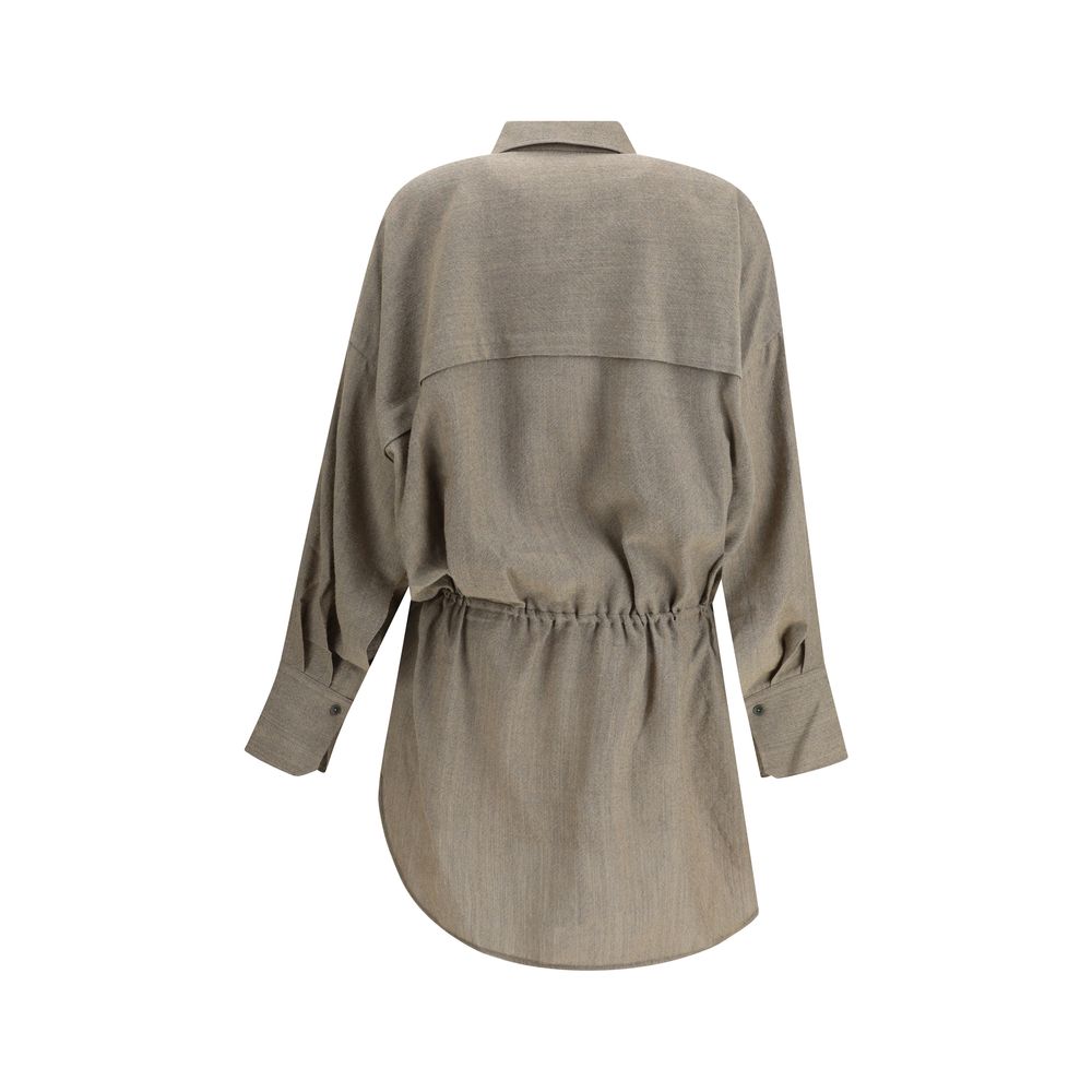 Petar Petrov Beige Fleece Wool Casual Dress | Regal Royce
